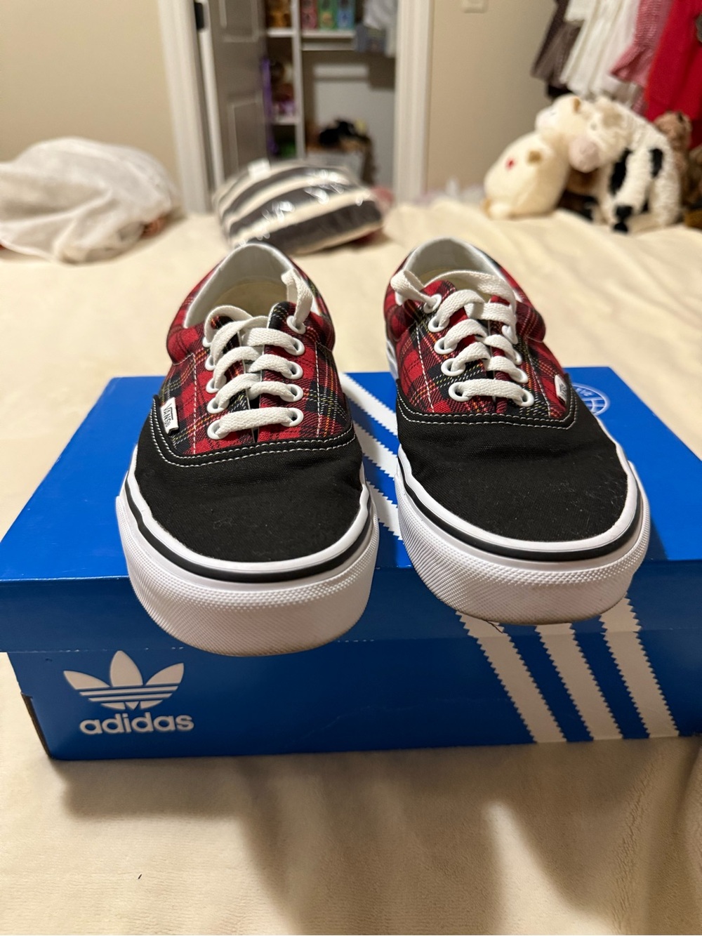 Vans Red Plaid Era Sneakers